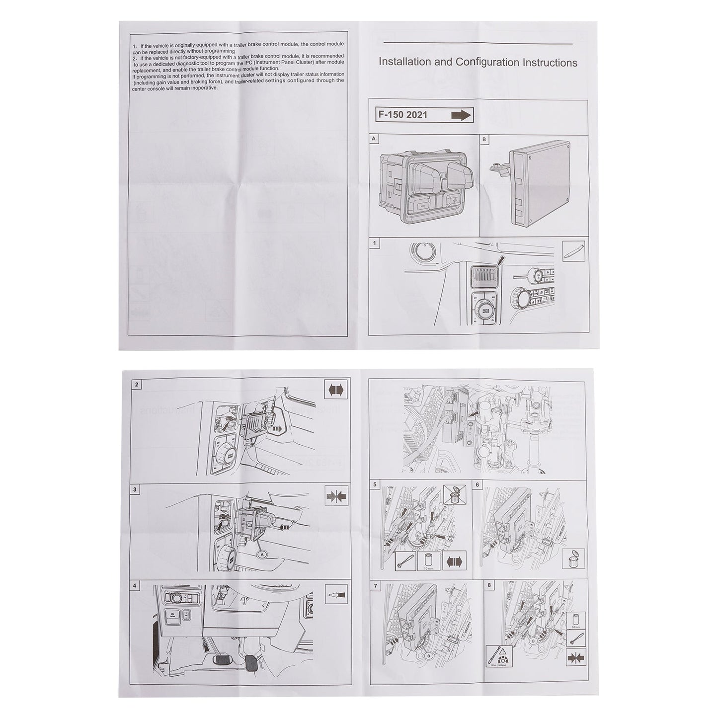 Modulo di controllo del freno del rimorchio integrato nel cruscotto Ford F-150 ML3Z-19H332-AB 2021-2023