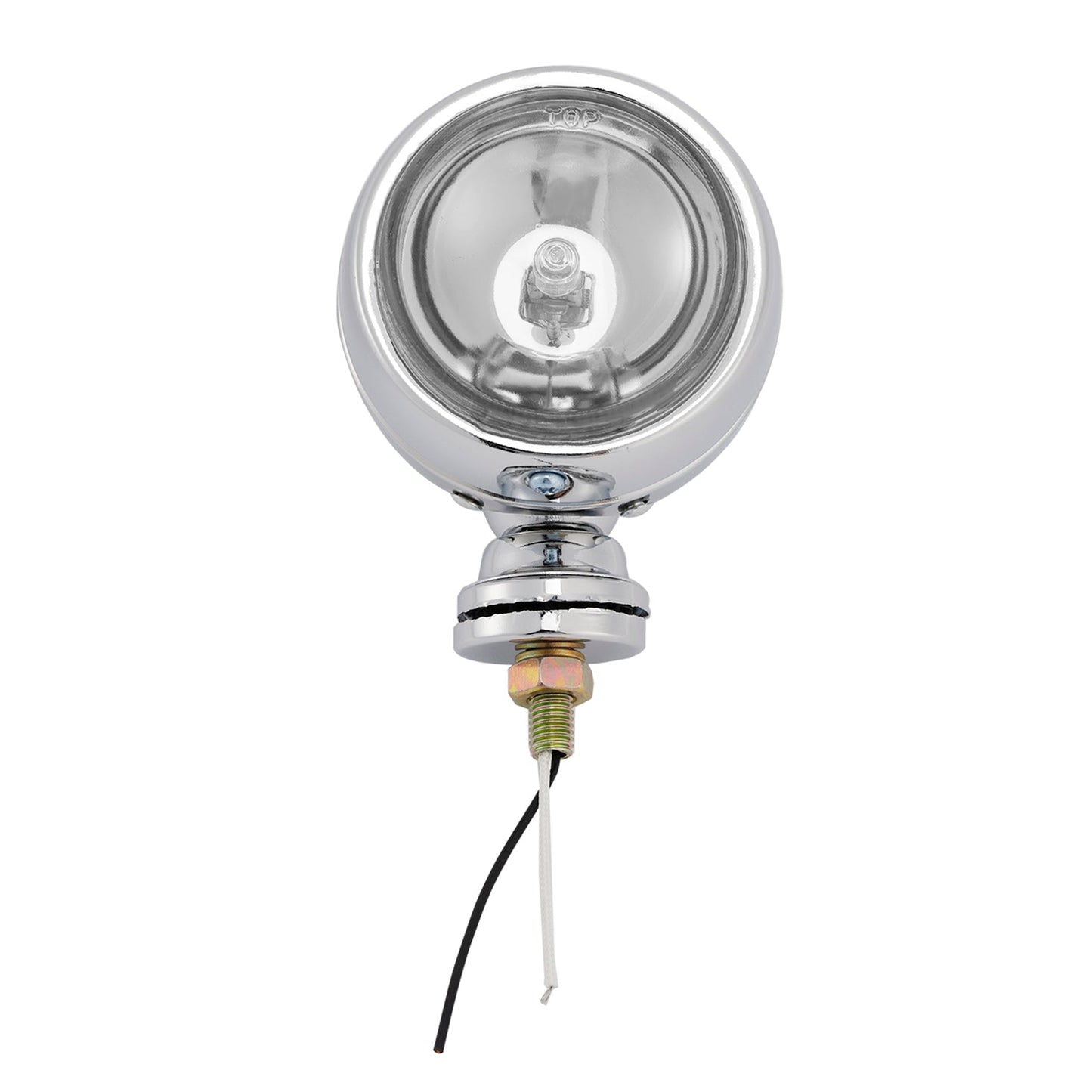 Faro fendinebbia cromato personalizzato per moto #D19 per Bobber Chopper da corsa