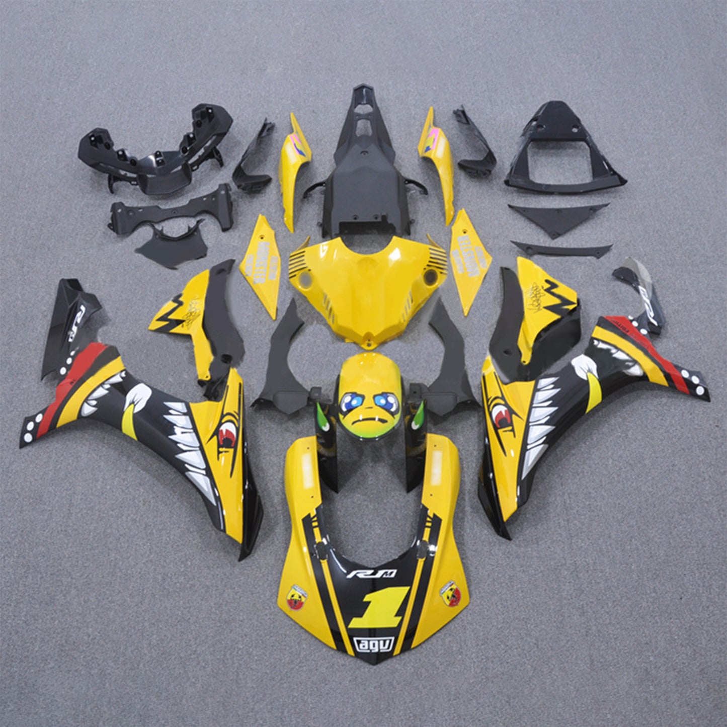 Injection Fairing Kit Bodywork Plastic ABS fit For Yamaha YZF 1000 R1 2015-2019