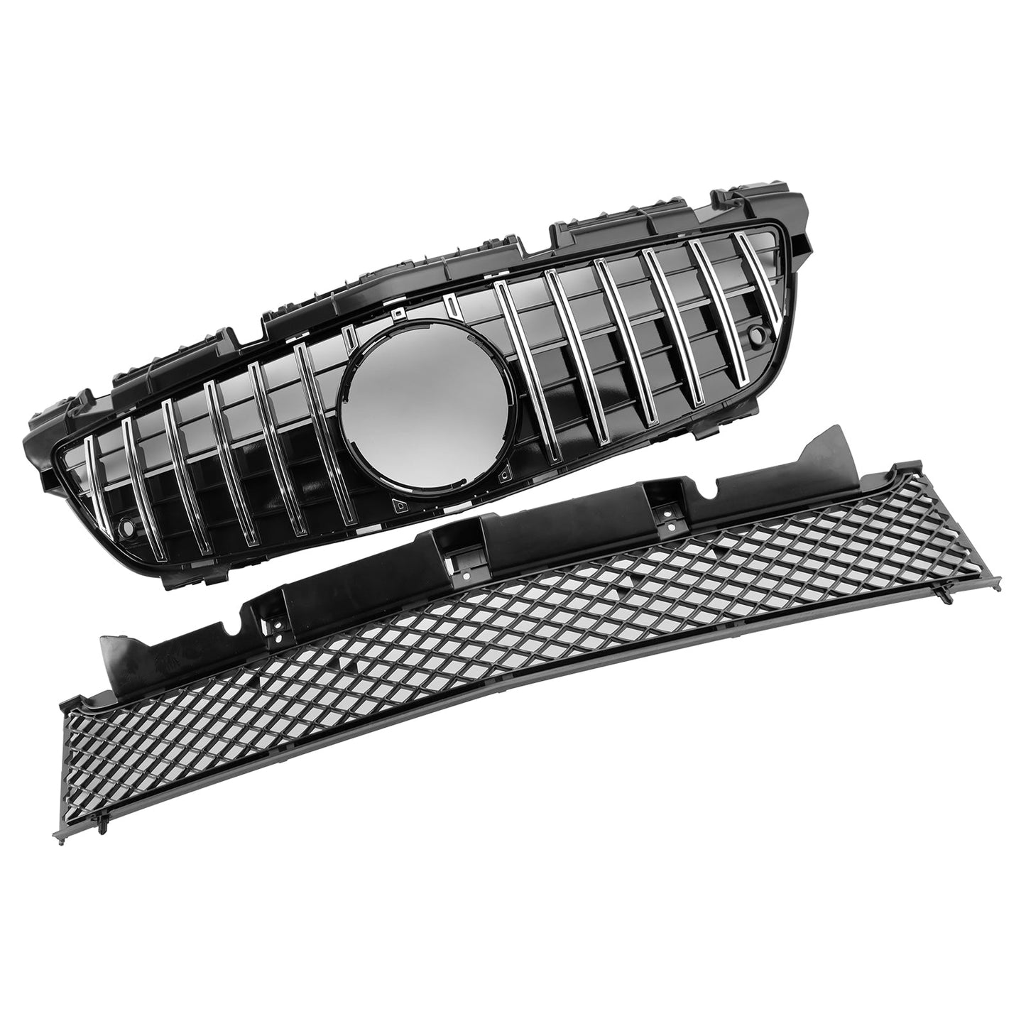 Griglia anteriore superiore inferiore cromata pre-restyling Mercedes-Benz SLK-Class R172 SLK55 2011-2016 adatta per Mercedes SLK-Class R172 SLK55