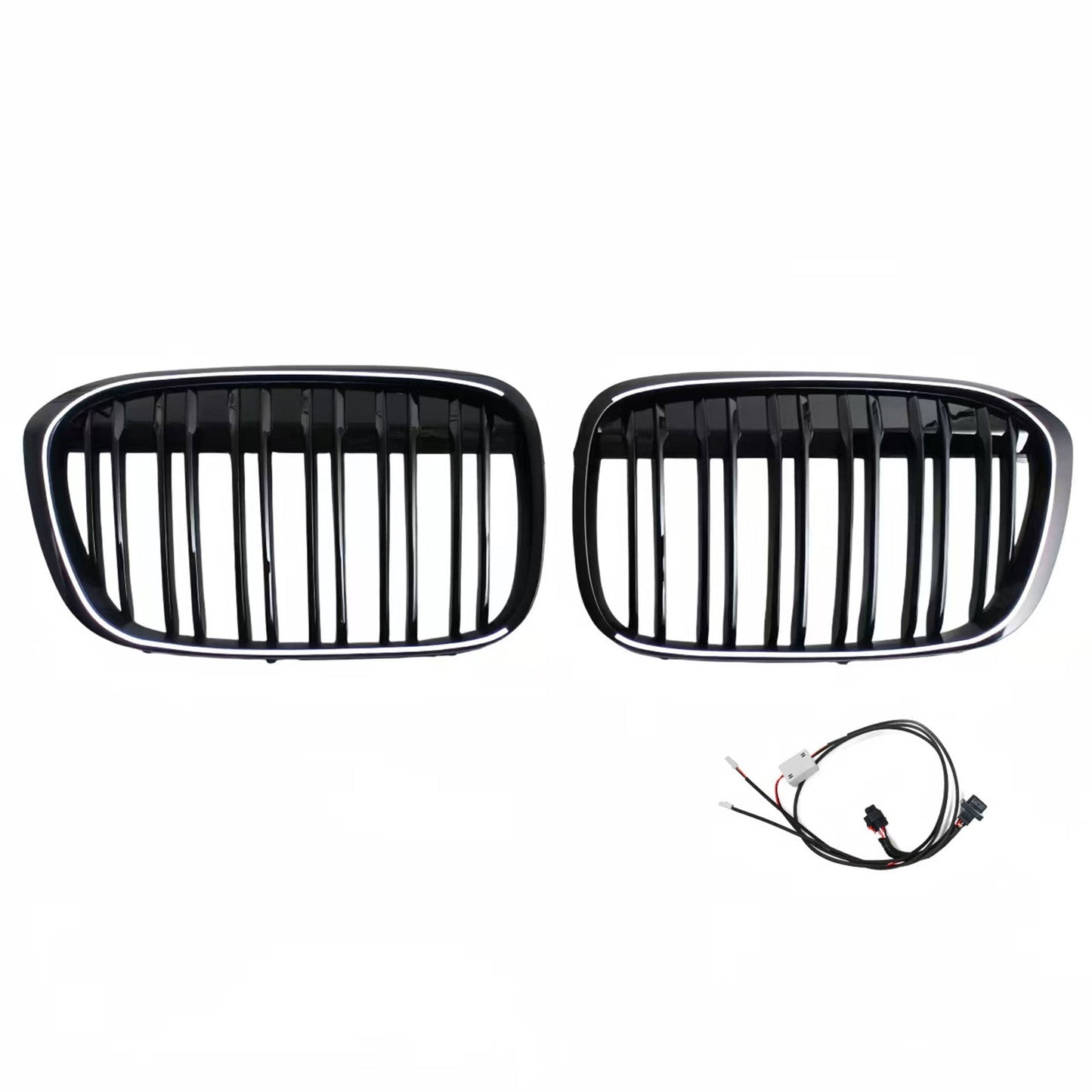 Griglia anteriore a doppio rene nera lucida per BMW X1 F48 F49 2016-2019