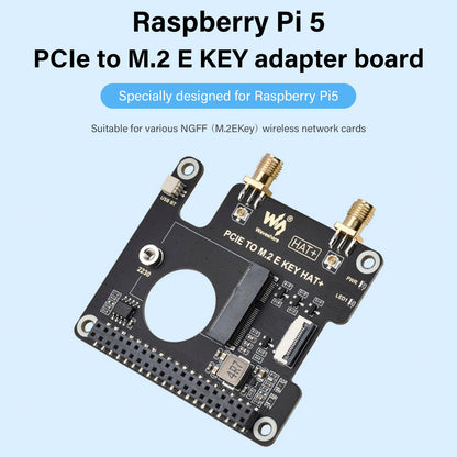 Scheda di espansione PCIe per Raspberry Pi 5 a M.2 E Key per scheda di rete wireless NGFF