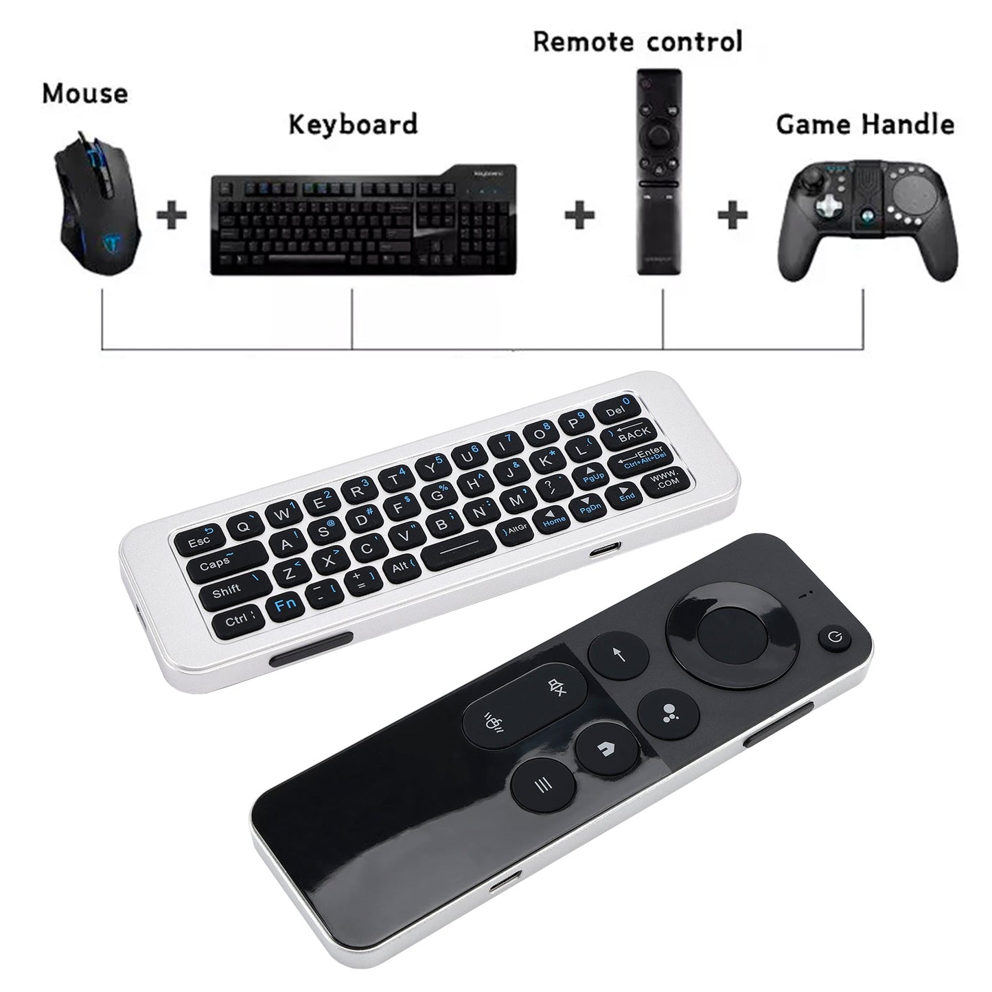 Telecomando wireless con tastiera mini con apprendimento IR vocale intelligente T1