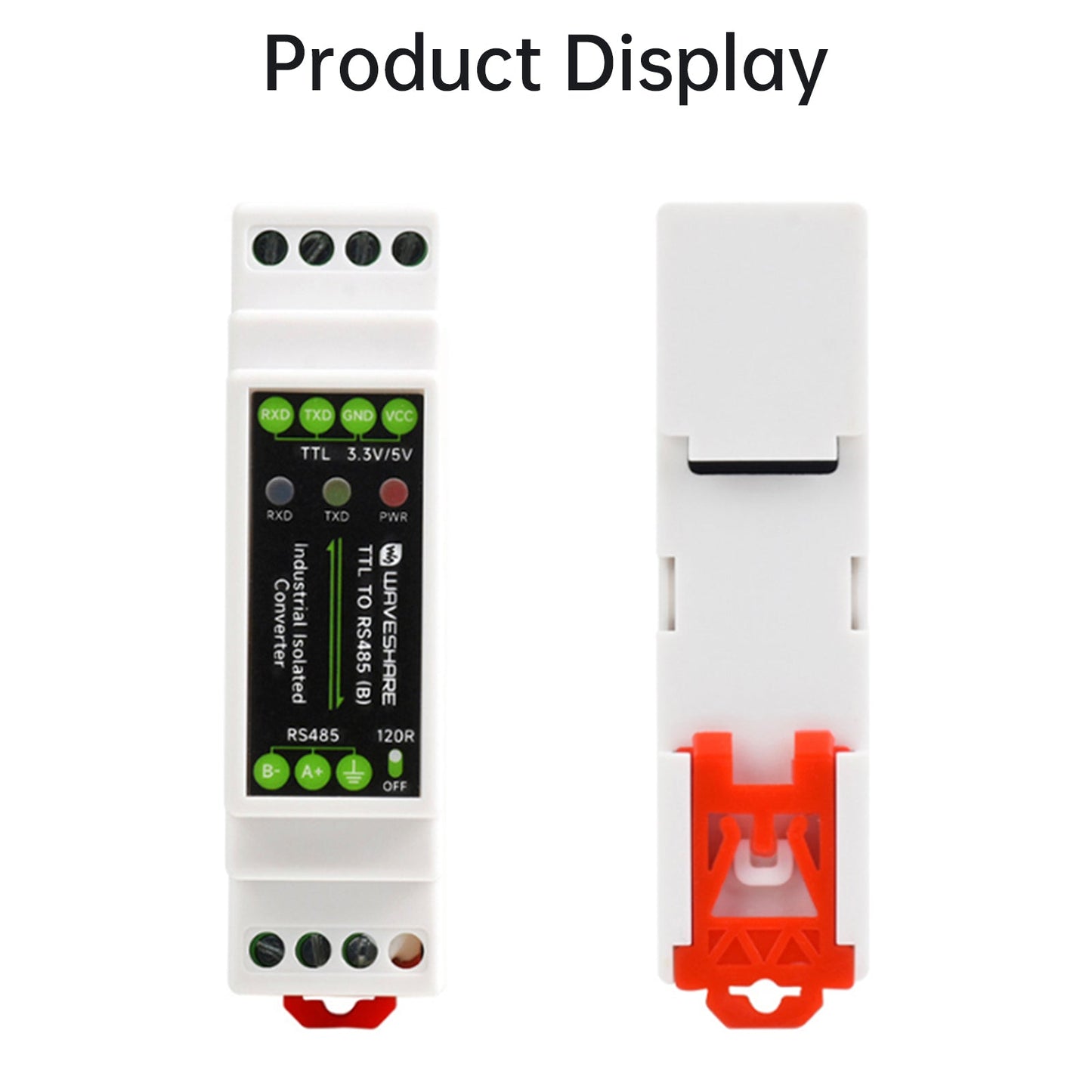 Modulo di isolamento elettrico da TTL a RS485 Convertitore seriale su guida DIN Protezione da sovratensioni