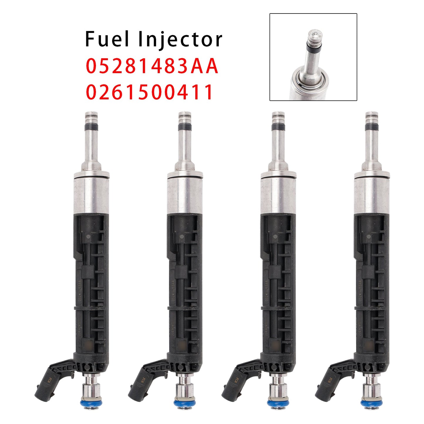 4 iniettori di carburante per Jeep Wrangler Dodge 2.0L 18-24 05281483AA 0261500411