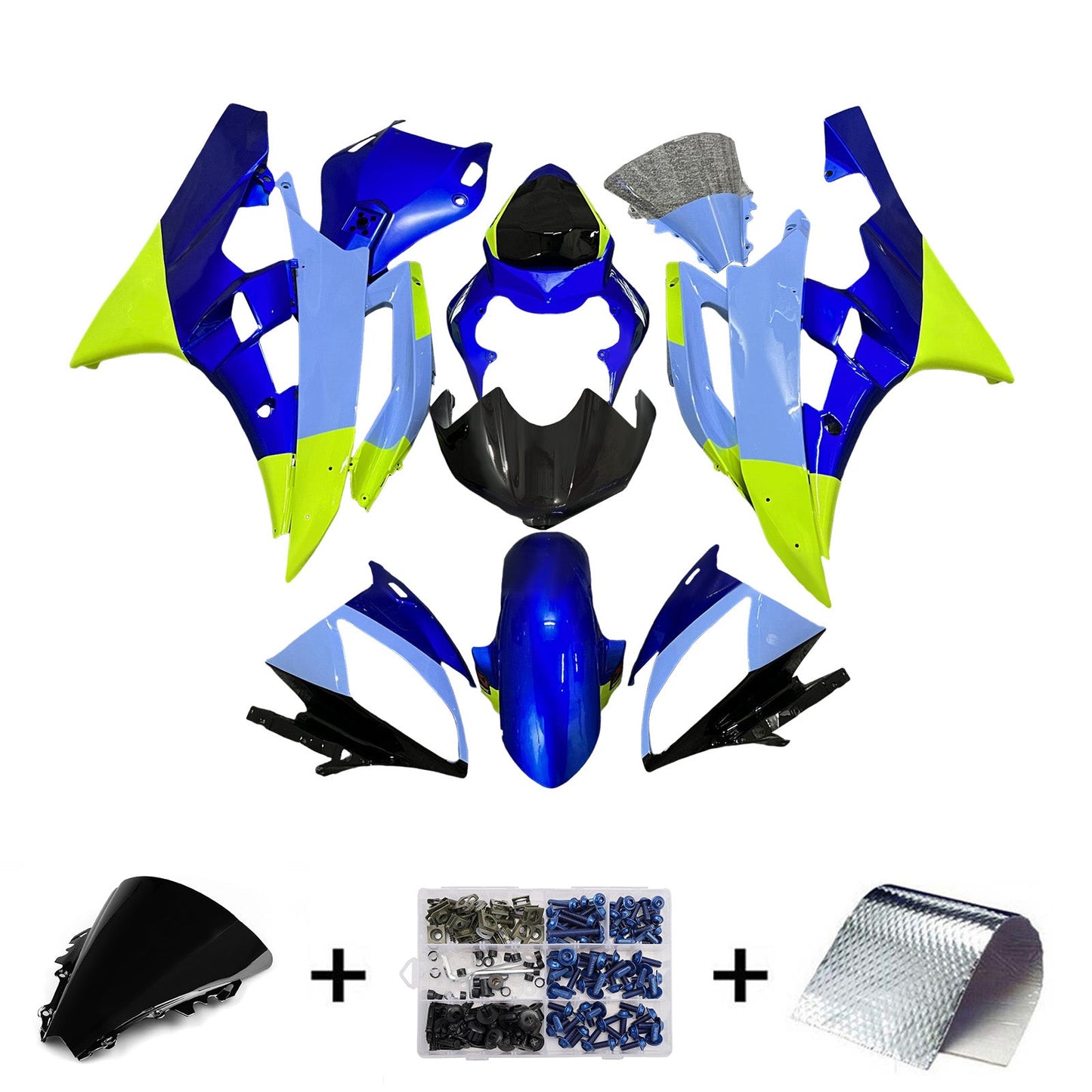 Kit carenatura iniezione plastica ABS per Yamaha YZFR6 YZF-R6 2006-2007