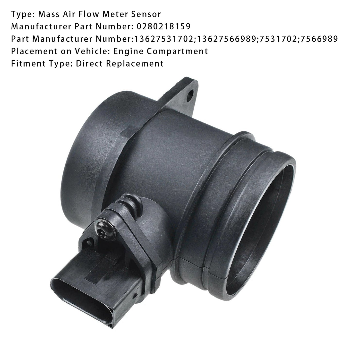 Sensore del misuratore di portata d'aria di massa per BMW E82 E87 E90 E91 E92 04-12 0280218159