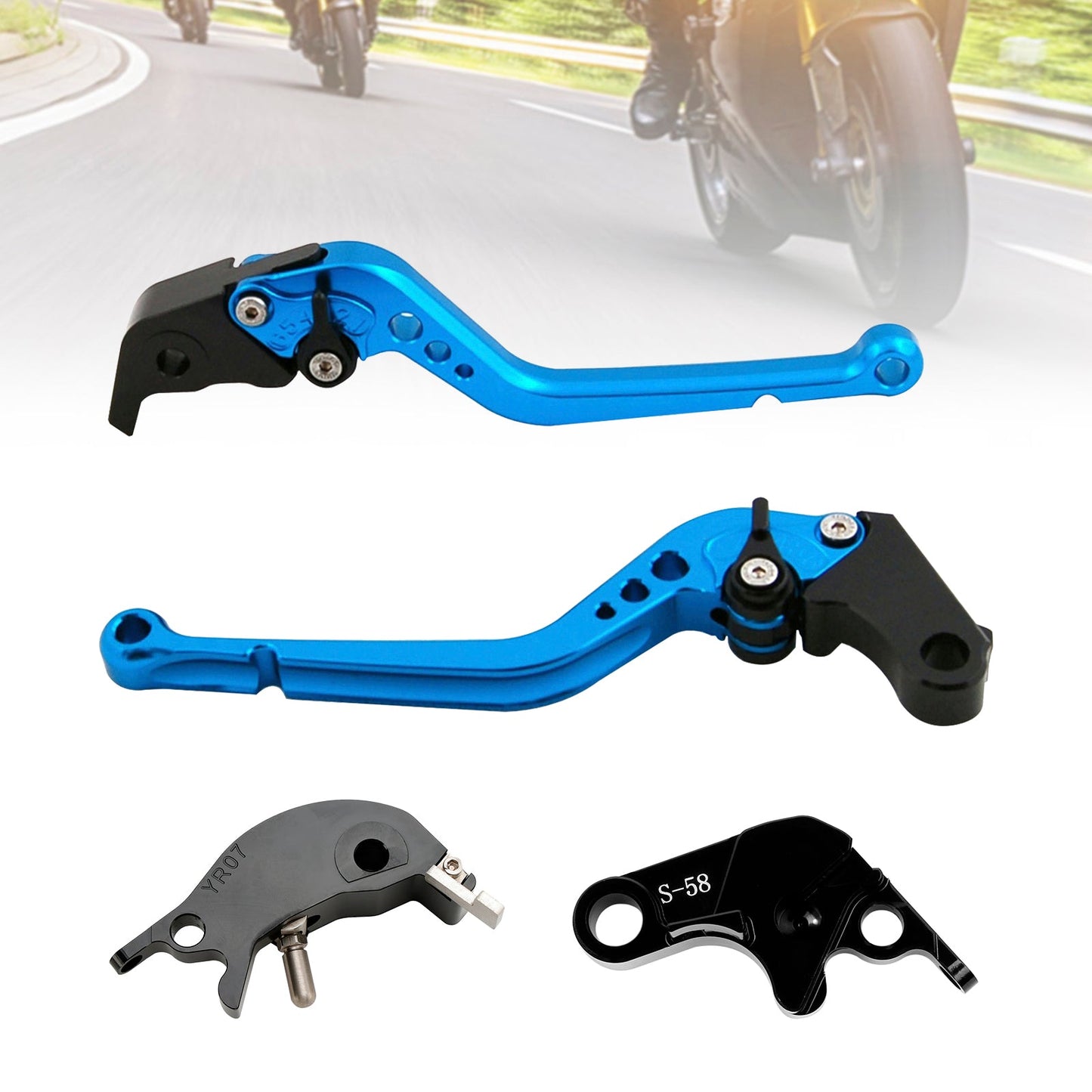 Leva frizione freno lunga adatta per YAMAHA YZF R7 MT-10/SP FZ-10/SP 2022-23
