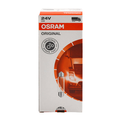 10 lampadine tubolari per auto C5W SV8.5 41MM 6424 24V 5W per OSRAM