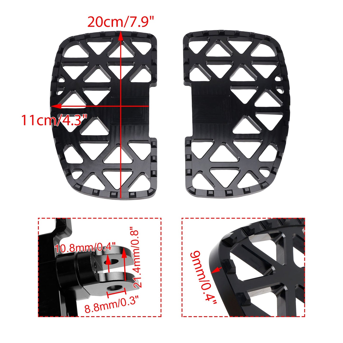 Pedane anteriori adatte per Honda GL1800 GOLDWING GB350 CB350 2001-2025