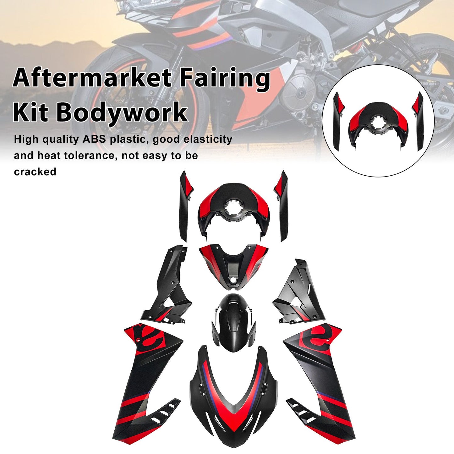 Kit carenatura in plastica ABS a iniezione per Aprilia RS457 2024-2025