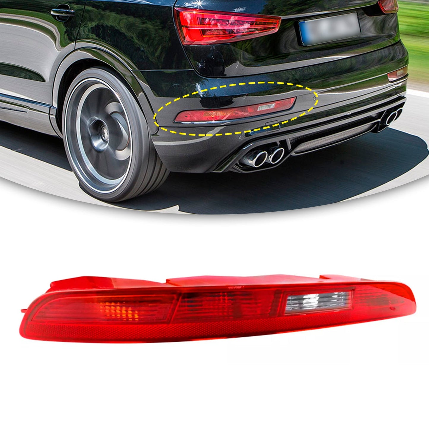 Fanale posteriore sinistro Audi Q3 2012-2015, fanale posteriore, stop, freno 8UD945095