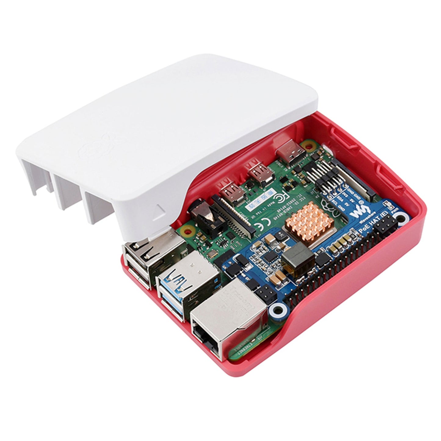 Scheda di espansione dell'alimentatore Ethernet Raspberry Pi 4B/3B+, alimentatore PoE