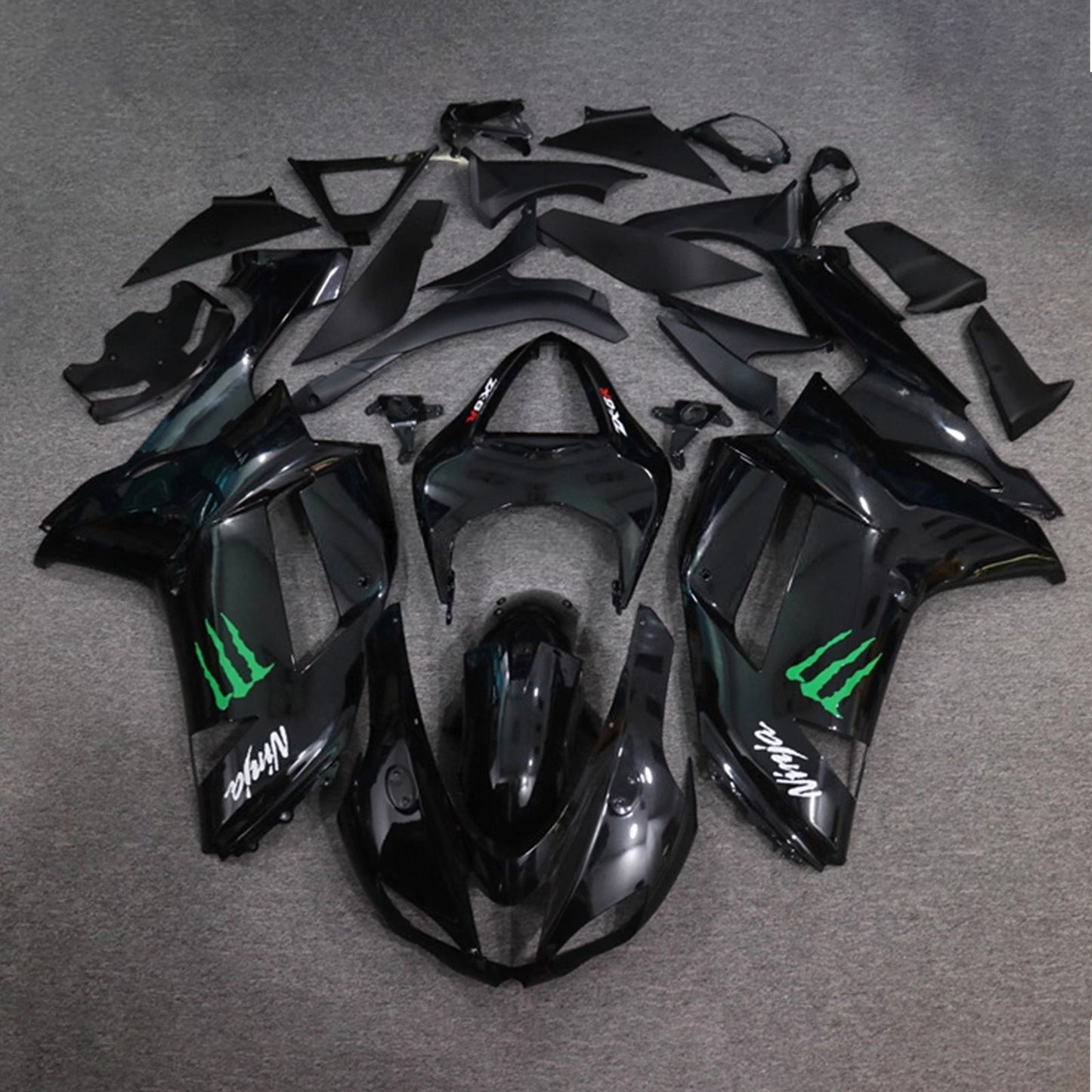 Kit carenatura iniezione in plastica ABS adatto per Kawasaki ZX6R 636 2007-2008