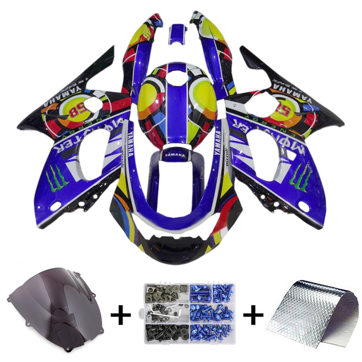 1996-2007 Yamaha YZF 600R Thundercat Kit carena iniezione Carrozzeria Plastica ABS