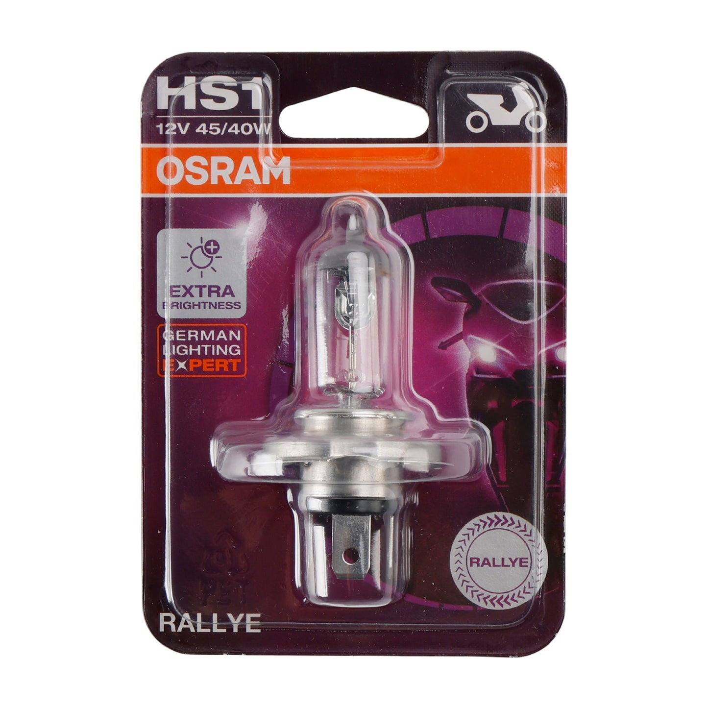 Lampada per moto Rallye HS1 62185RL PX43T 12V 45/40W per OSRAM