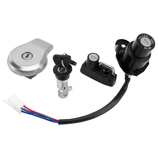 SET DI INTERRUTTORE DI ACCENSIONE, TAPPO SERBATOIO CARBURANTE E BLOCCAGGIO SELLA PER YAMAHA VIRAGO XV 535 500 S 89-04