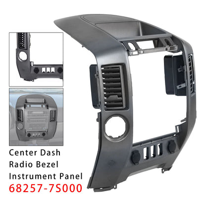 2004-2006 Per Nissan Titan SE e XE SENZA altoparlante centrale Cornice centrale per autoradio Pannello strumenti 68257-7S000