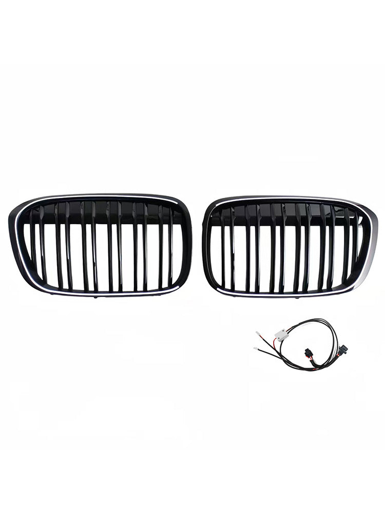 Griglia anteriore a doppio rene nera lucida per BMW X1 F48 F49 2016-2019