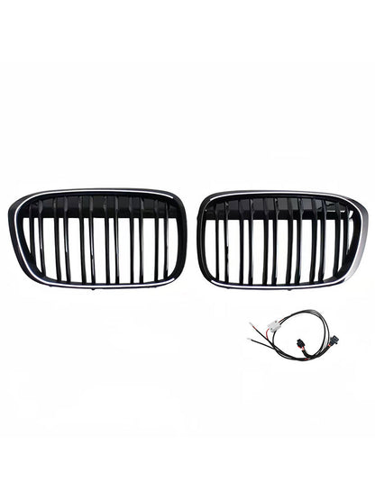 Griglia anteriore a doppio rene nera lucida per BMW X1 F48 F49 2016-2019