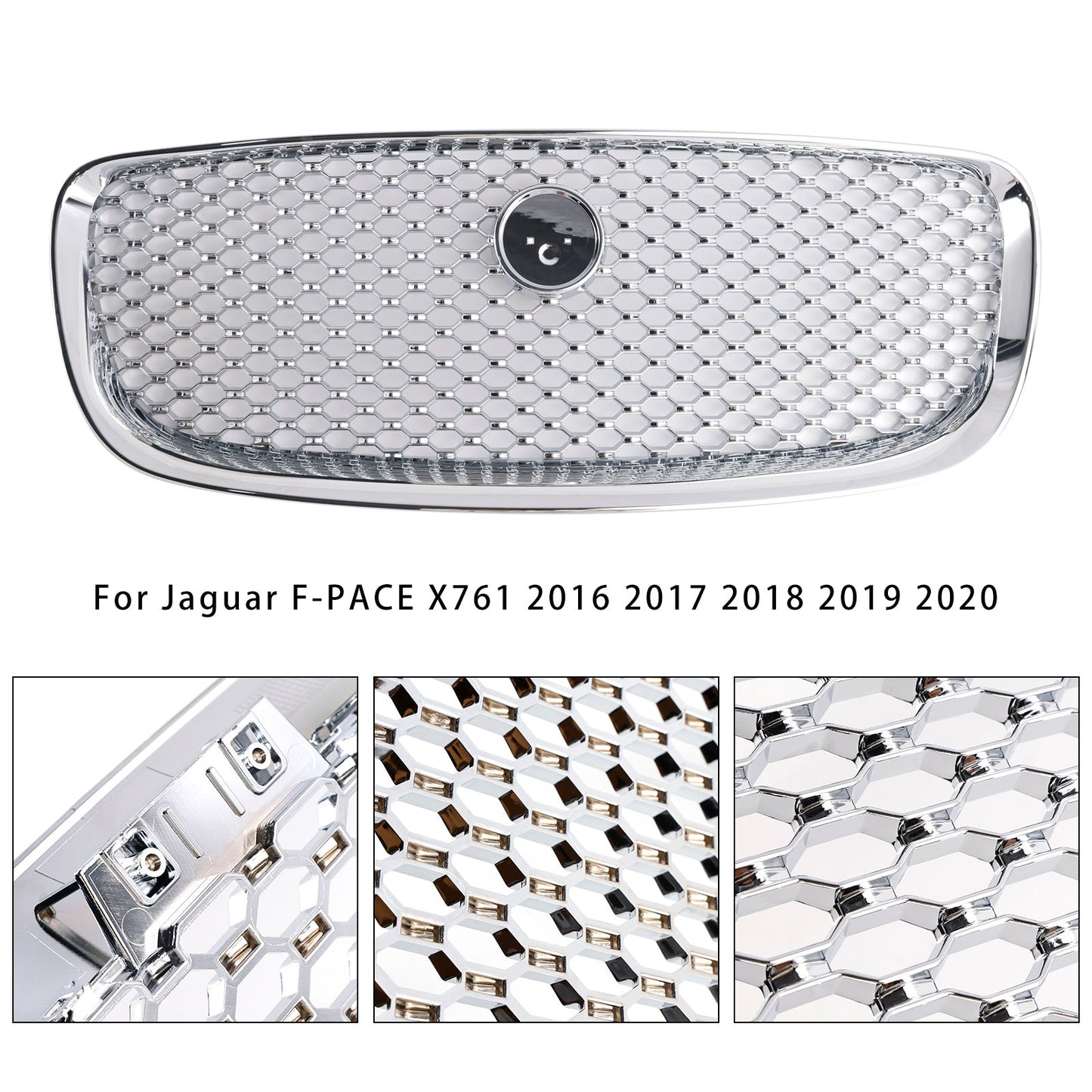 Griglia paraurti anteriore cromata adatta per JAGUAR F-PACE X761 2016-2020