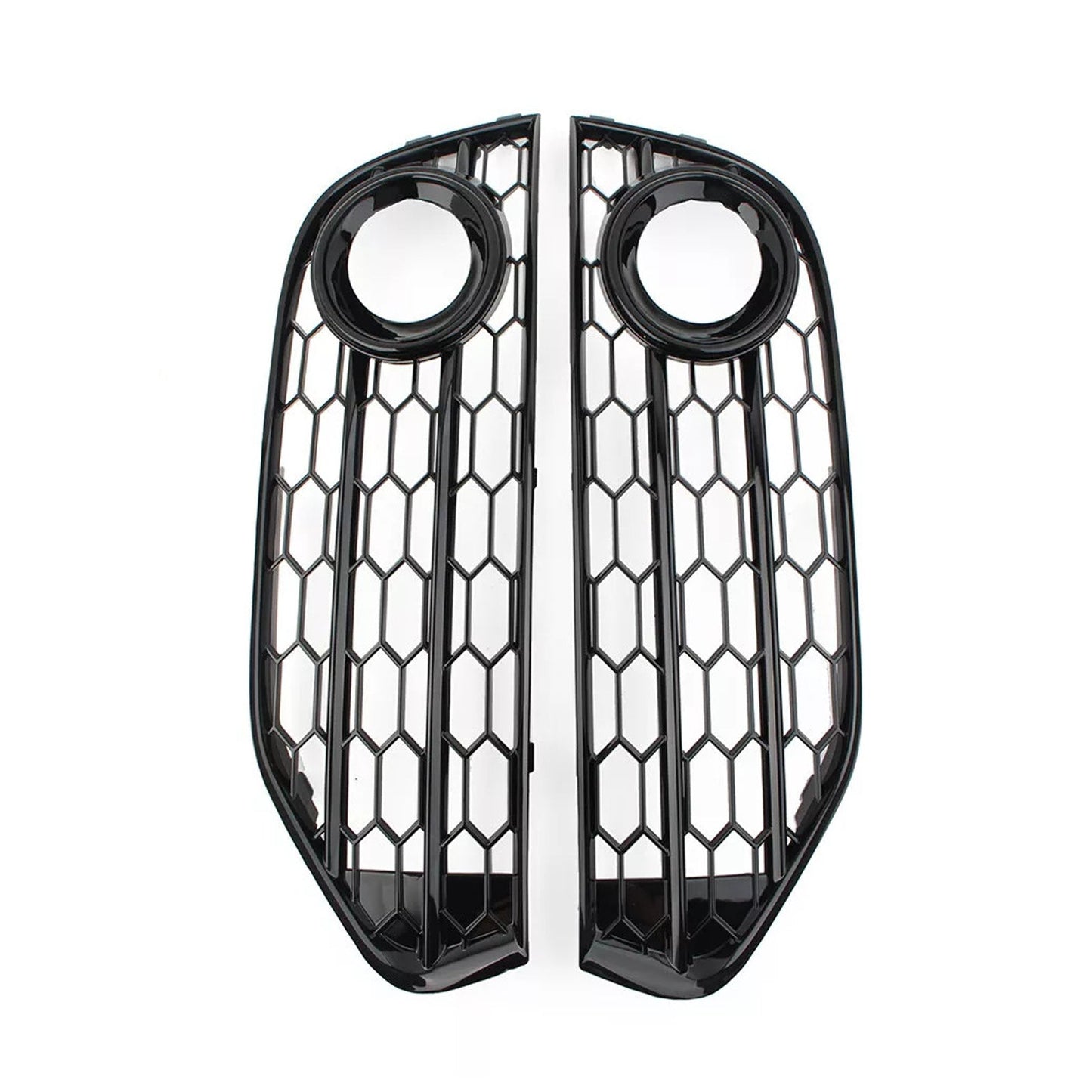 Griglia fendinebbia a nido d'ape per paraurti anteriore Audi A4 Allroad B8 2010-2015, nera