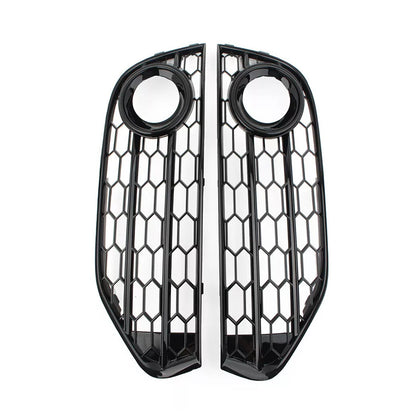 Griglia fendinebbia a nido d'ape per paraurti anteriore Audi A4 Allroad B8 2010-2015, nera