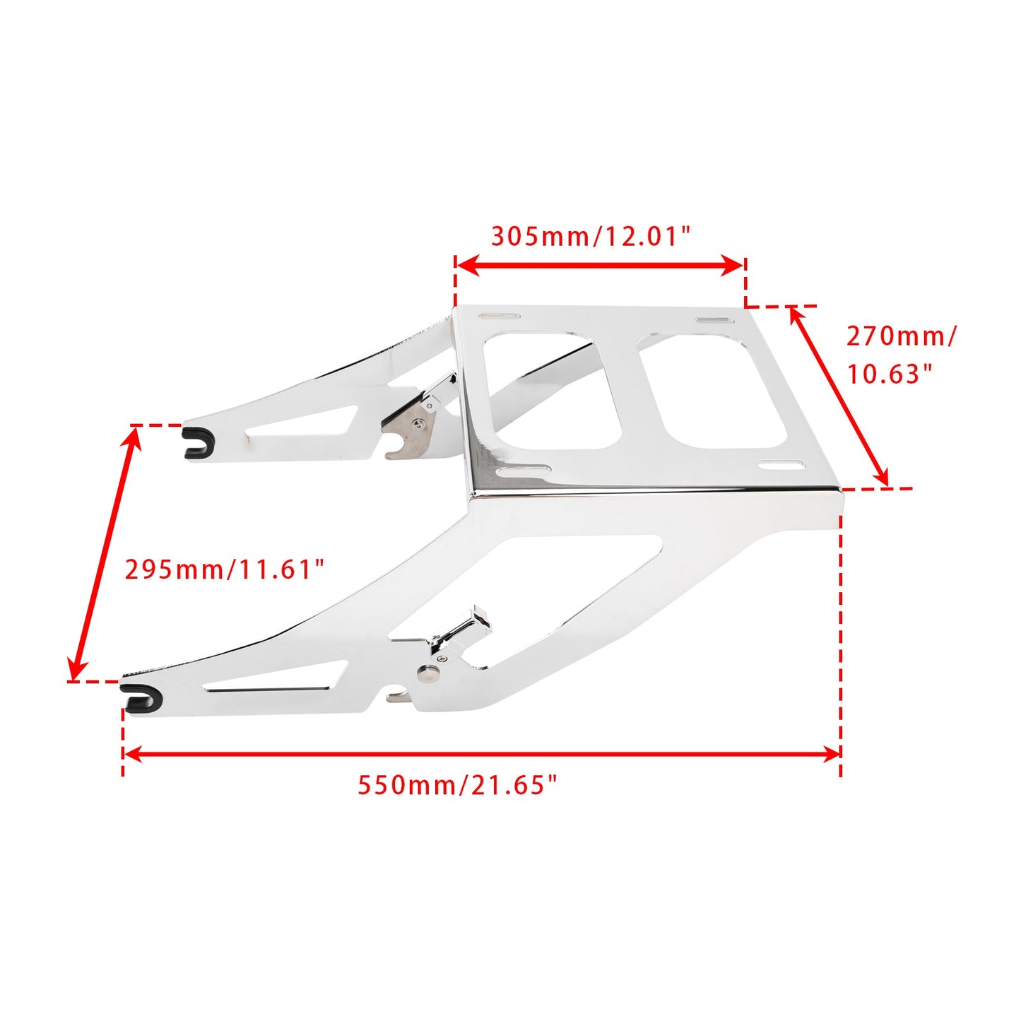PORTAPACCHI RIMOVIBILE PER TOUR PACK 2 POSTI CROMATO PER M8 LOW RIDER S/ST 2018-2025