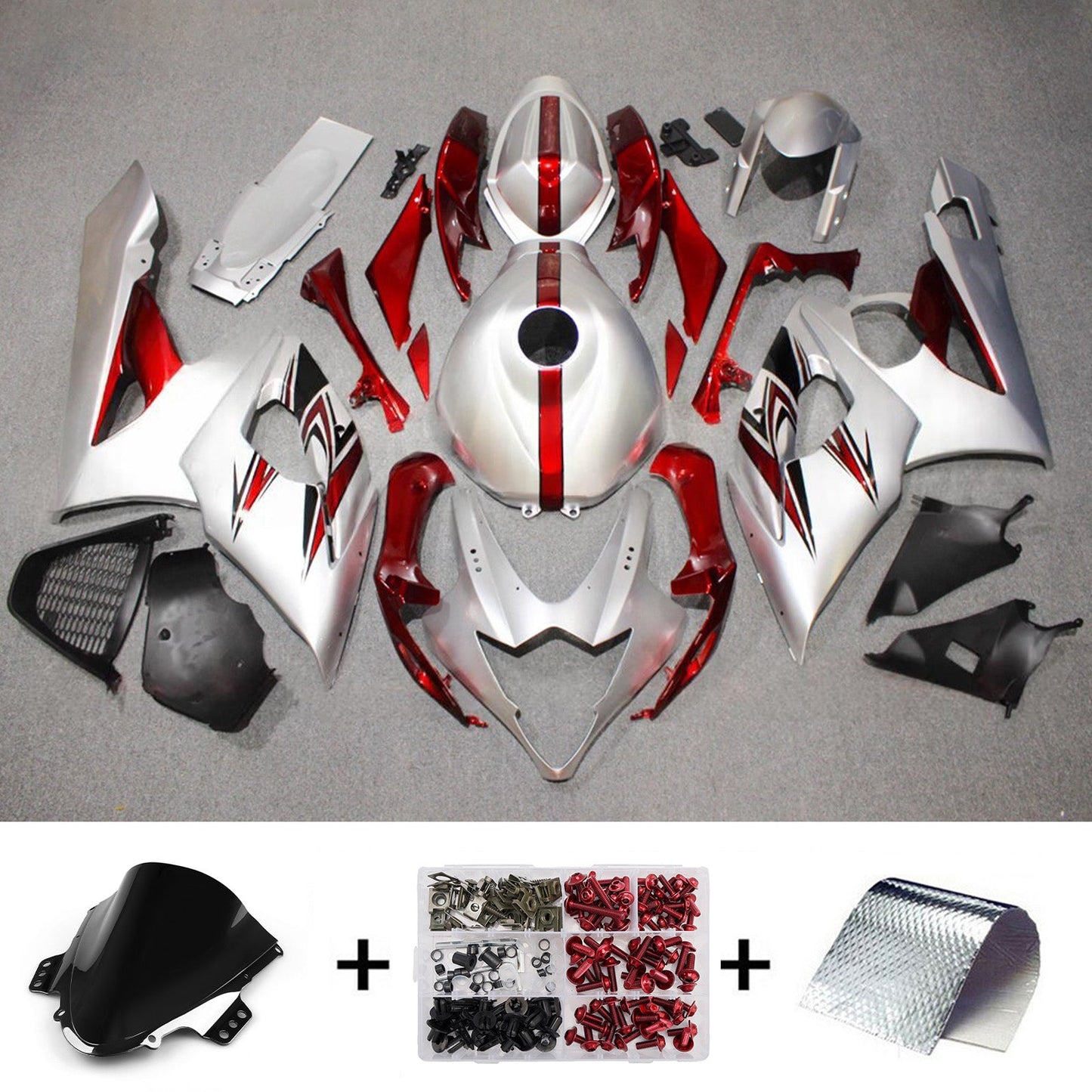Kit carenatura iniezione plastica ABS per Suzuki GSXR1000 2005-2006 K5