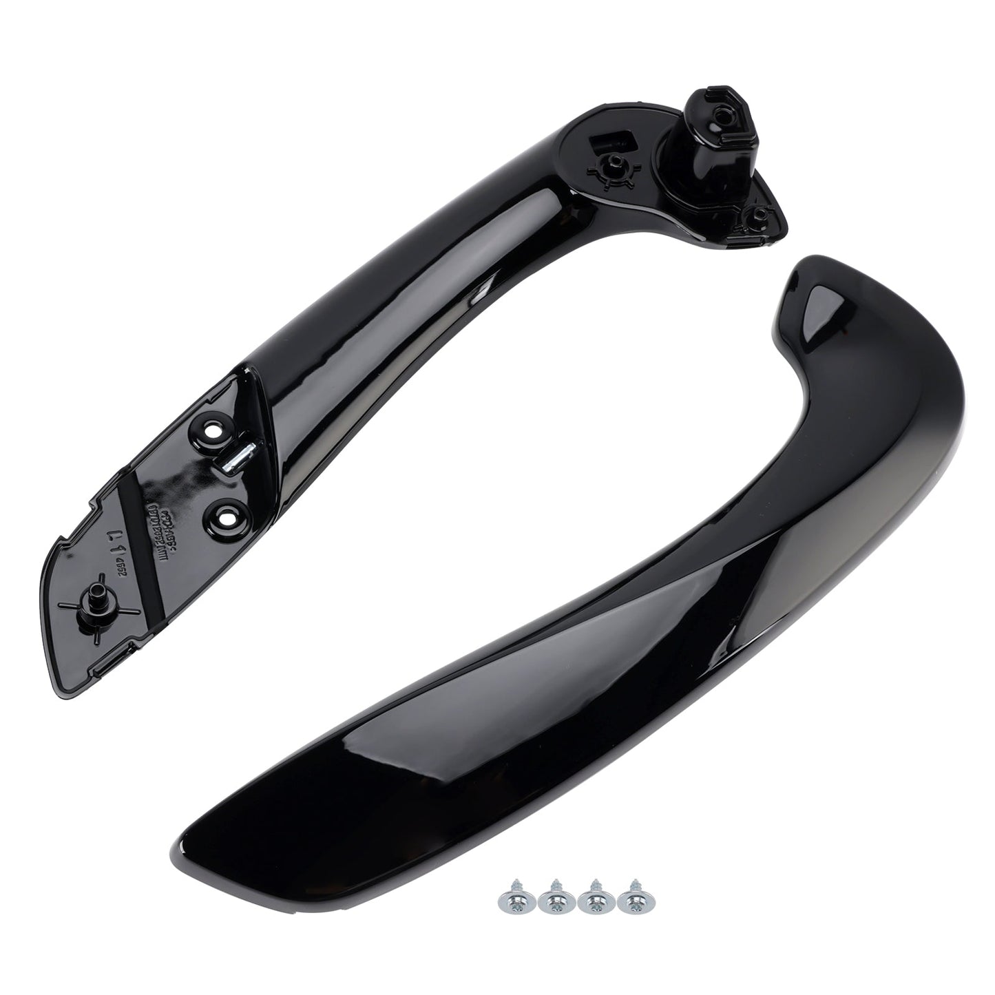 Maniglia interna porta anteriore sinistra base + set di copertura nero per Renault Megane MK3 Fluence