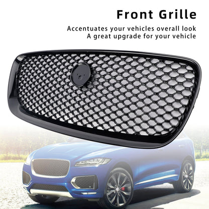 Per JAGUAR F-PACE X761 2016-2020 ABS Griglia paraurti anteriore nera lucida