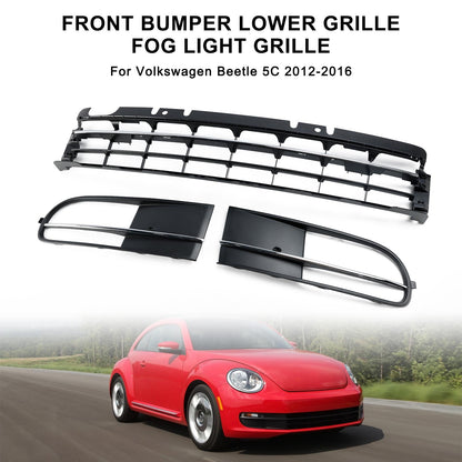 Maggiolino VW 2012-2016 con griglia inferiore paraurti anteriore + griglia fendinebbia cromata