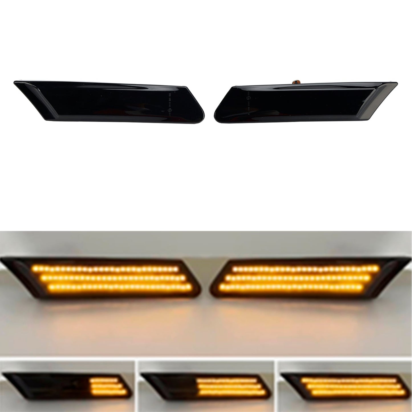 Indicatori di direzione laterali a LED fumé per Porsche 987 997 911