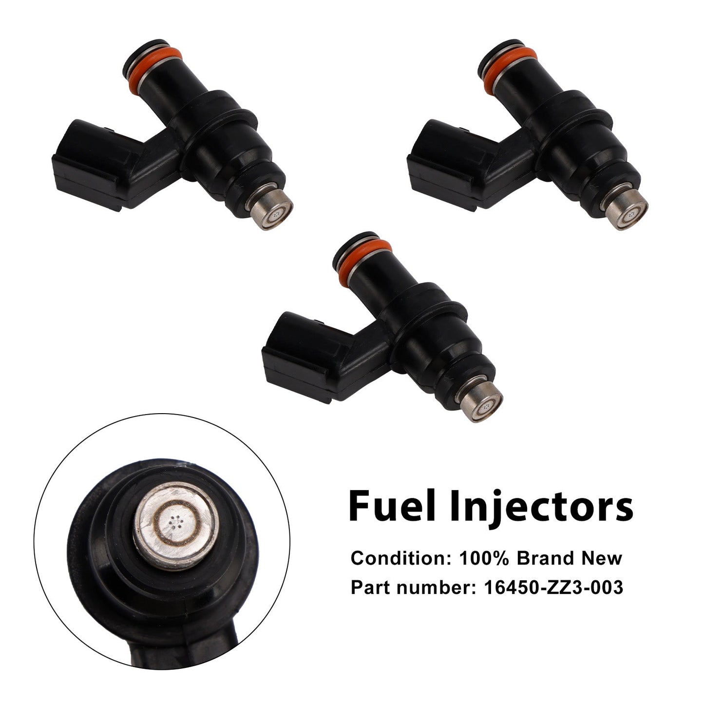 Iniettori di carburante adatti per Honda 1998 60HP BF60A 16450-ZZ3-003 3 pezzi