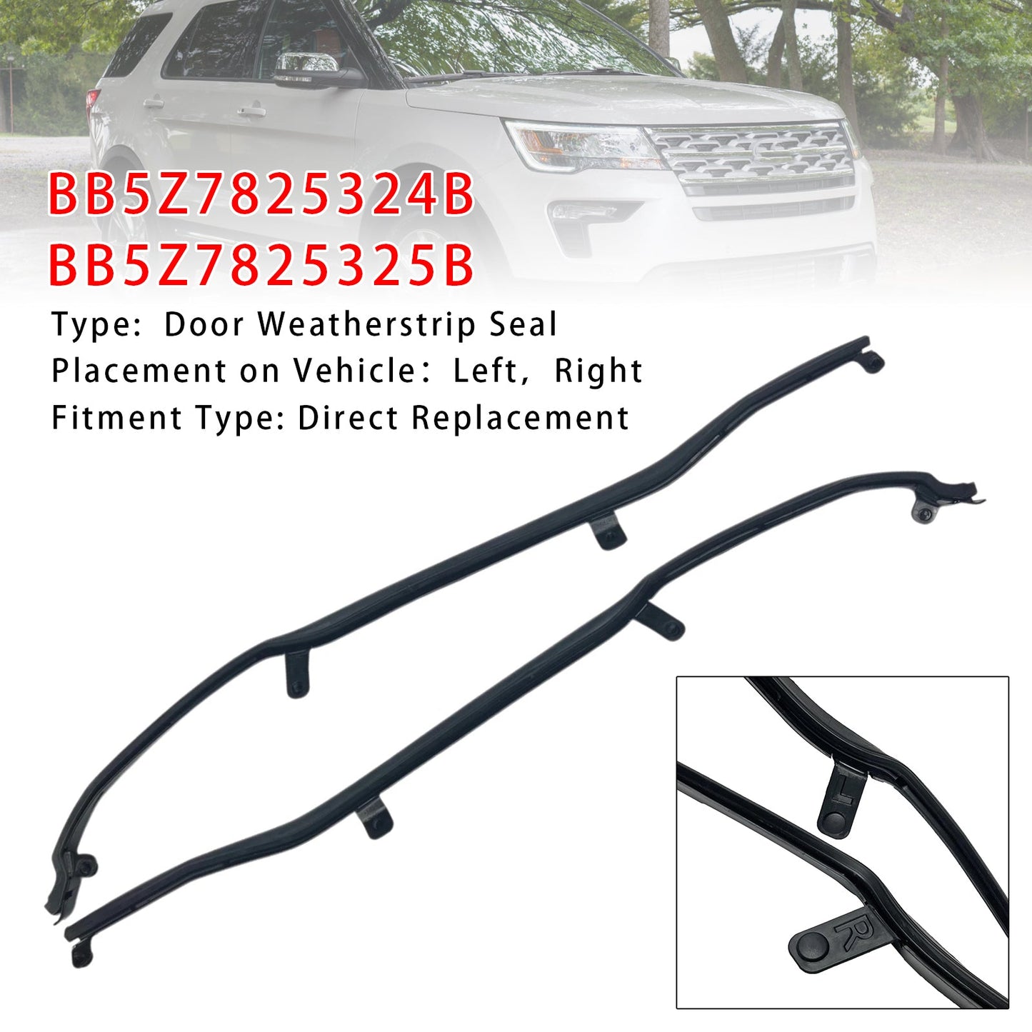 Guarnizione porta sinistra e destra Ford Explorer 2011-2019 BB5Z7825324B 25B