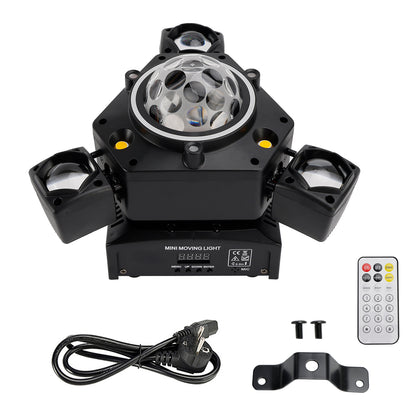 Luce Palco A LED A Tre Teste Con Fascio Luce Mobile E Laser DJ E Feste Discoteca