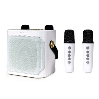 Altoparlante Bluetooth wireless con doppio microfono, altoparlante portatile per karaoke domestico