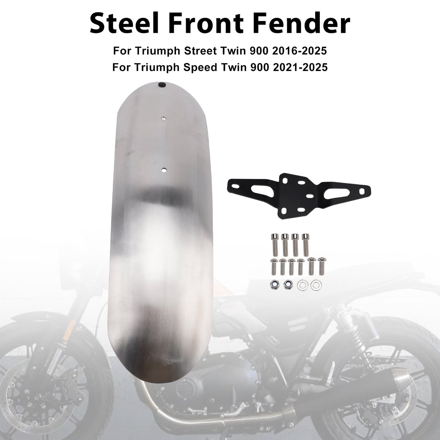 Parafango anteriore in acciaio per Street Scrambler 900 Speed Twin 900