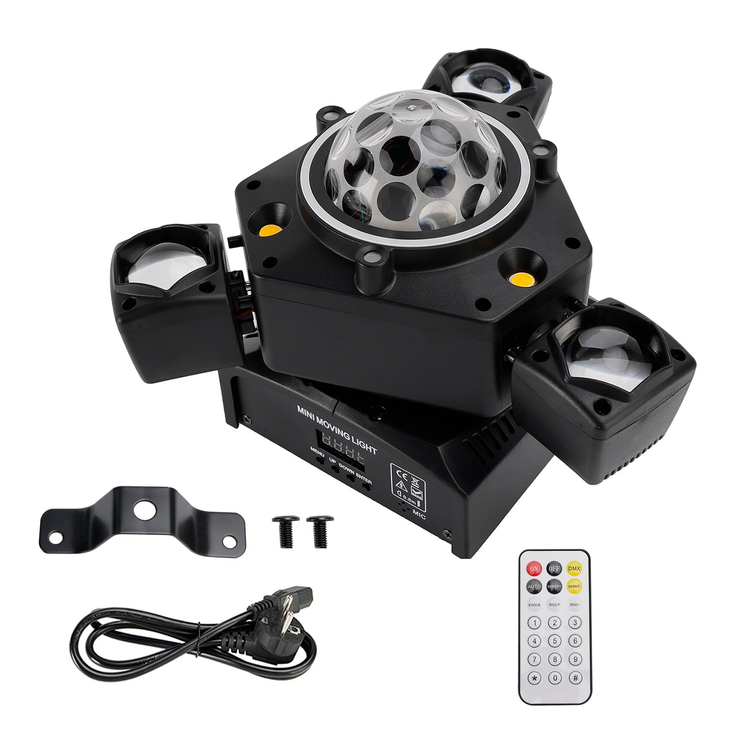 Luce Palco A LED A Tre Teste Con Fascio Luce Mobile E Laser DJ E Feste Discoteca