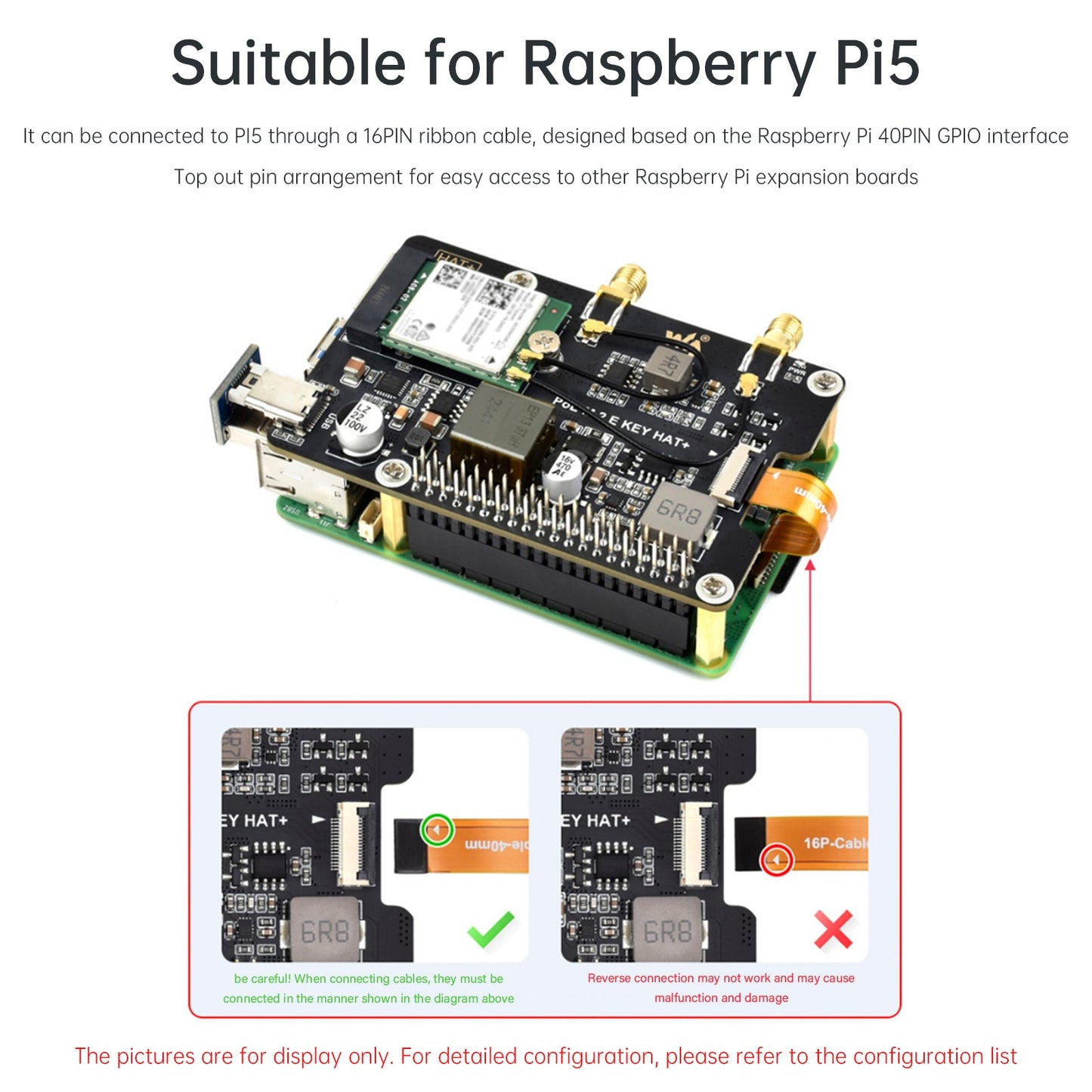 Scheda adattatore di alimentazione Ethernet PoE per Raspberry Pi 5 PCIe a M.2 E Key