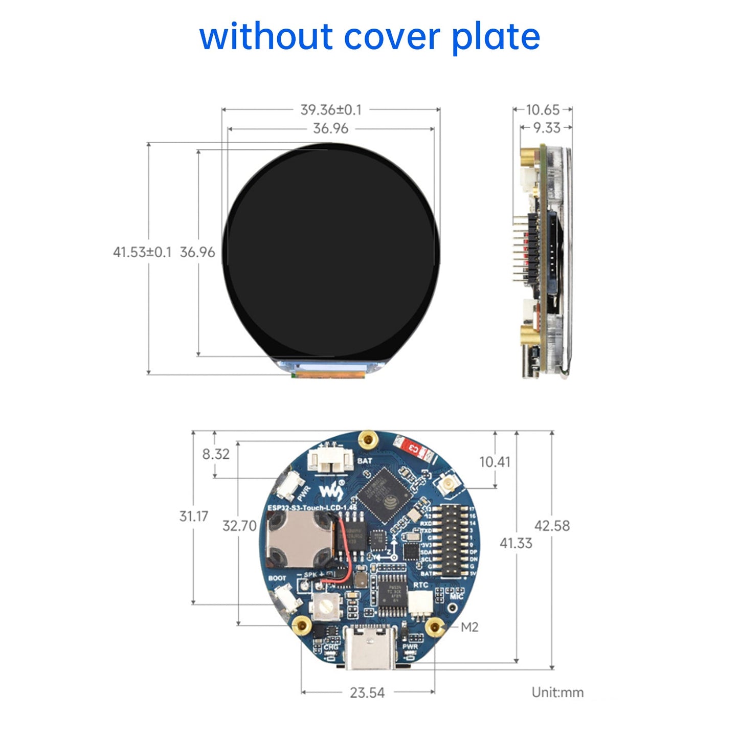 Scheda di sviluppo con touch screen circolare ESP32-S3 da 1,46 pollici che supporta AI Xiaozhi