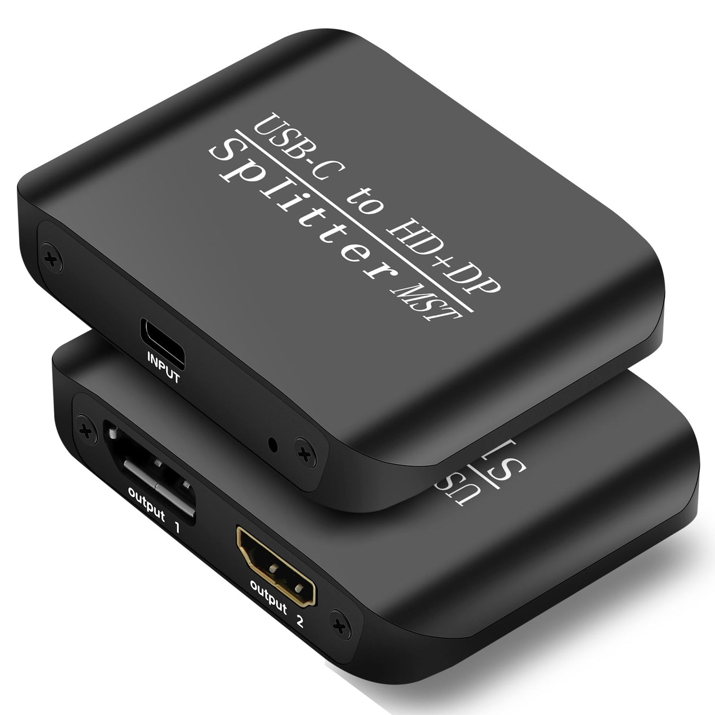 Splitter per laptop MST da tipo C a HDMI+DP 1x2, display a due schermi, un ingresso e due uscite