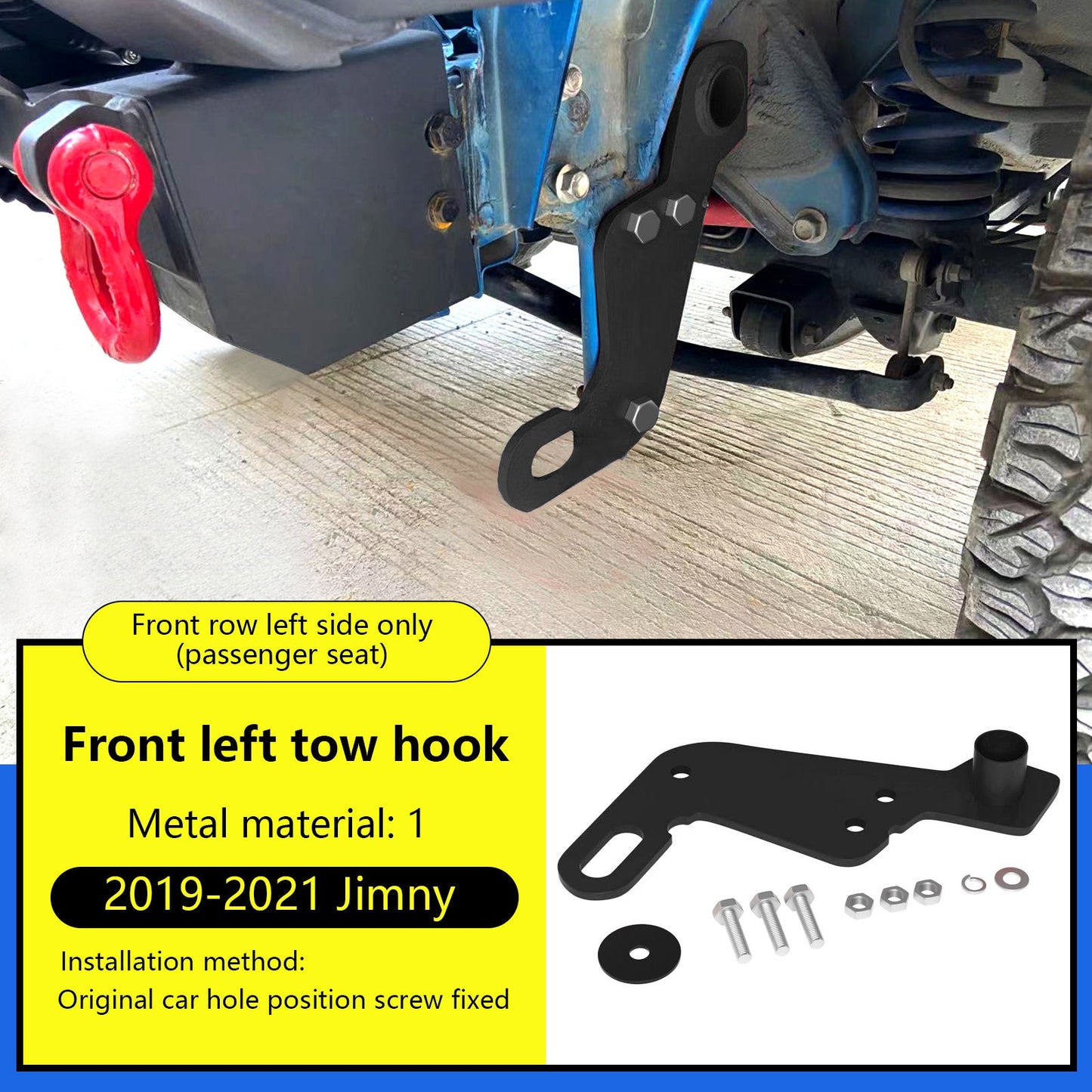 Gancio di traino anteriore sinistro per Suzuki Jimny JB64W JB74 2019-2023