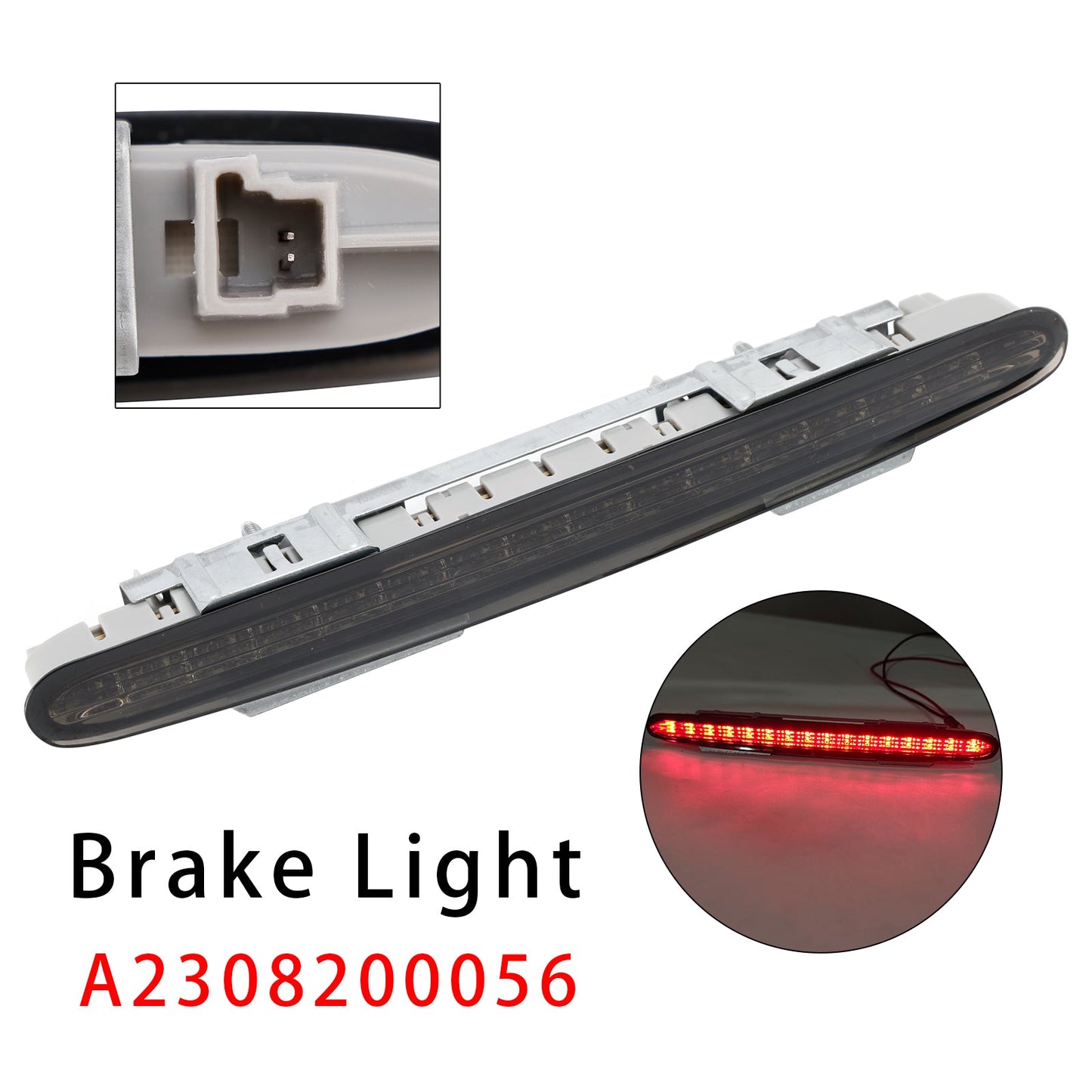 Terza luce di stop posteriore per Mercedes Benz SL55 SL550 R230 2002-2012, grigia