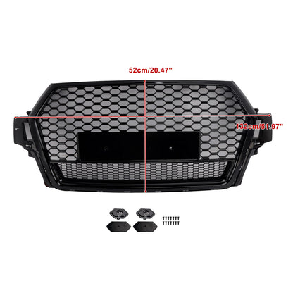 Griglia di ventilazione del radiatore per paraurti anteriore Audi Q7 SQ7 2016-2019, colore nero lucido, 4M0853651F