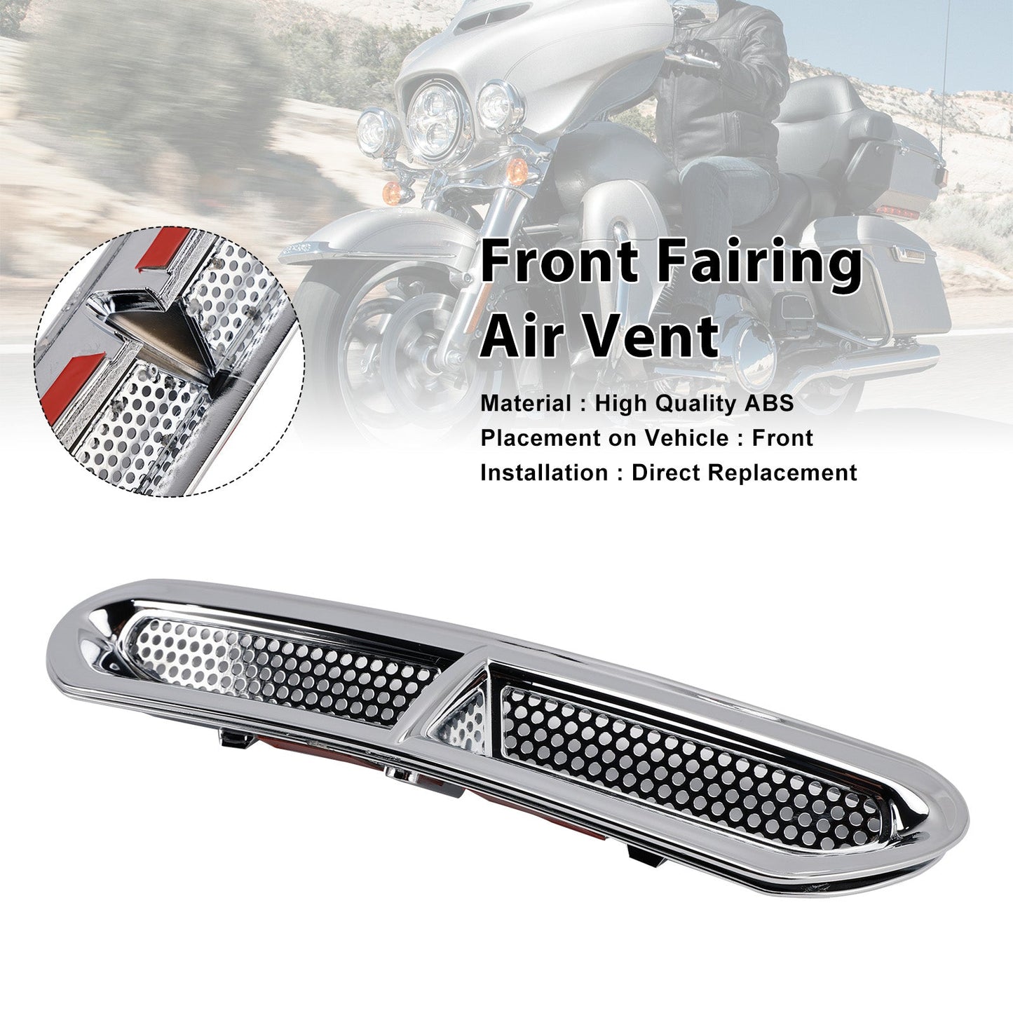 Rivestimento della presa d'aria anteriore per Touring Street Glide Electra Glide 2014-2024