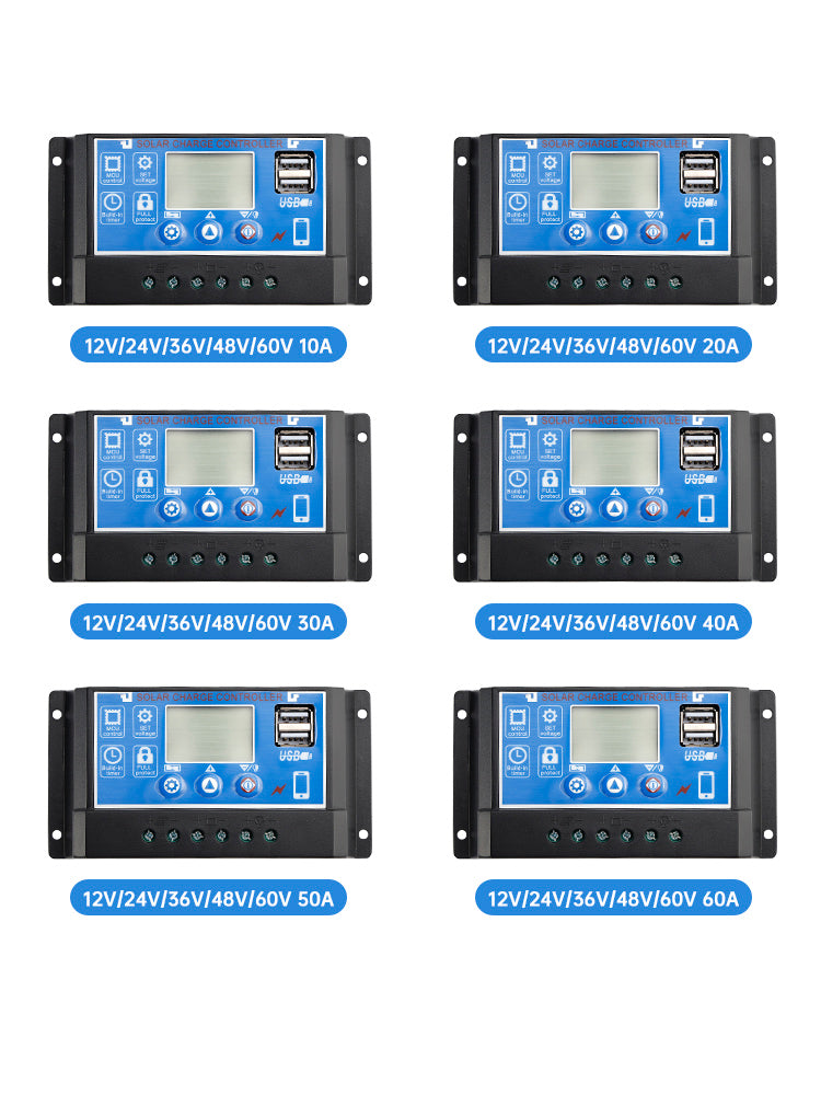 Regolatore solare PWM 12V-60V Visualizzazione corrente Controllo luce solare stradale 0V Avvio