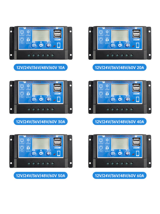 Regolatore solare PWM 12V-60V Visualizzazione corrente Controllo luce solare stradale 0V Avvio
