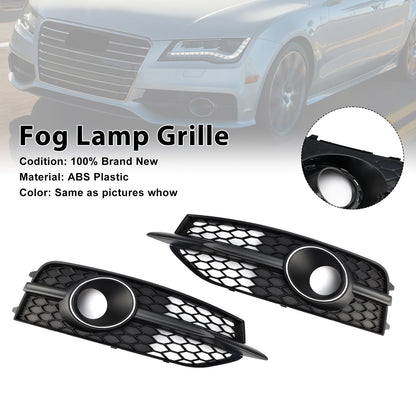 Cornice copri griglia fendinebbia paraurti anteriore nera Audi A7 S-Line S7 2012-2015