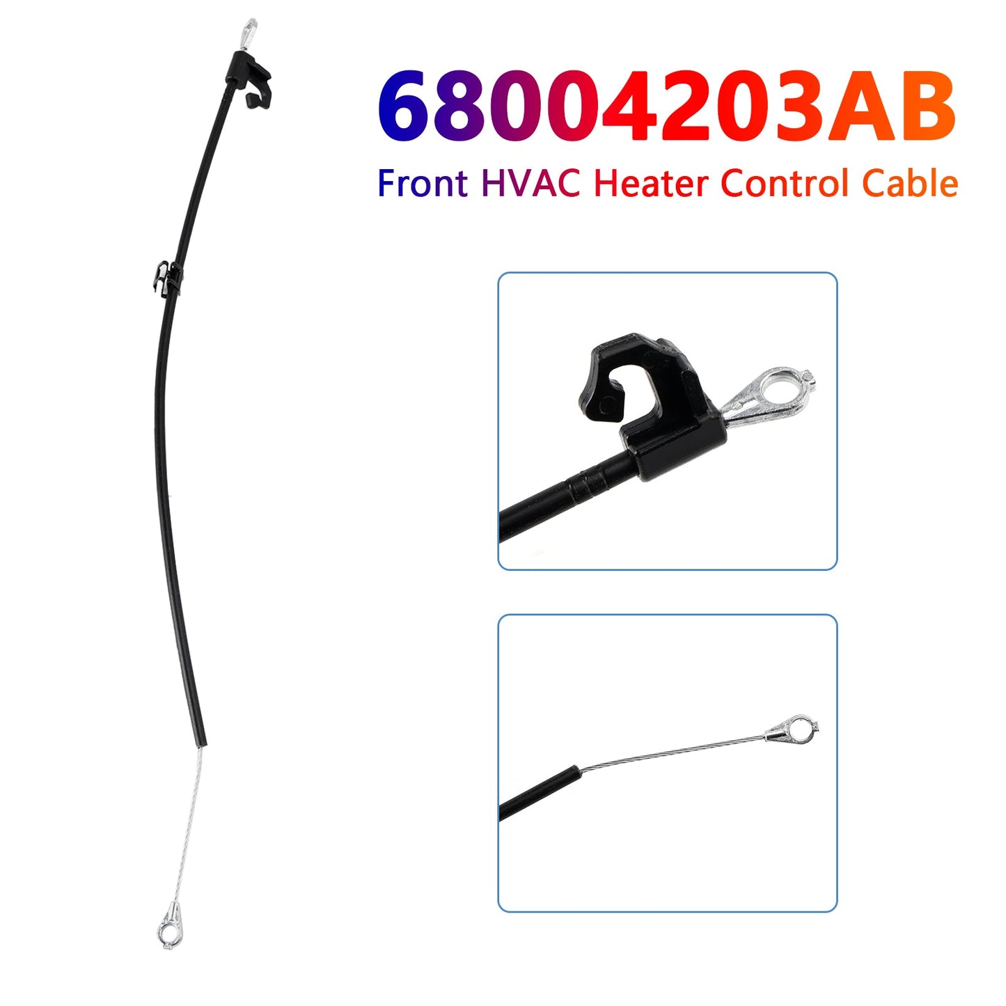 Cavo di controllo del riscaldatore HVAC anteriore 68004203AB per Jeep Wrangler 2007-2010